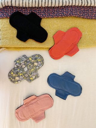 Reusable pads, created by nursing student McKenzie Canon