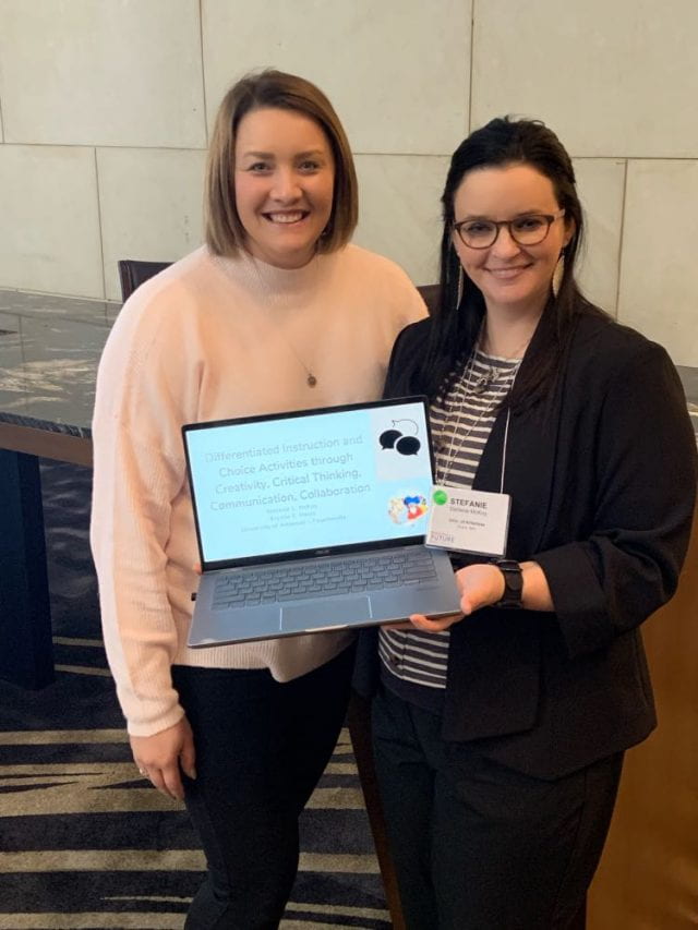 Stefanie and her friend, Krystle Merry, (and educator in the COEHP Special Education program) have presented together at various conferences in multiple states. "It has been a GREAT partnership," Stefanie said.