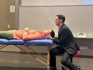 Experts in sports medicine lectured and provided demonstrations at the 18th annual Razorback Sports Medicine Symposium.